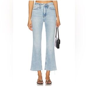 good american good standard kick flare 
high rise slim fit kick flare